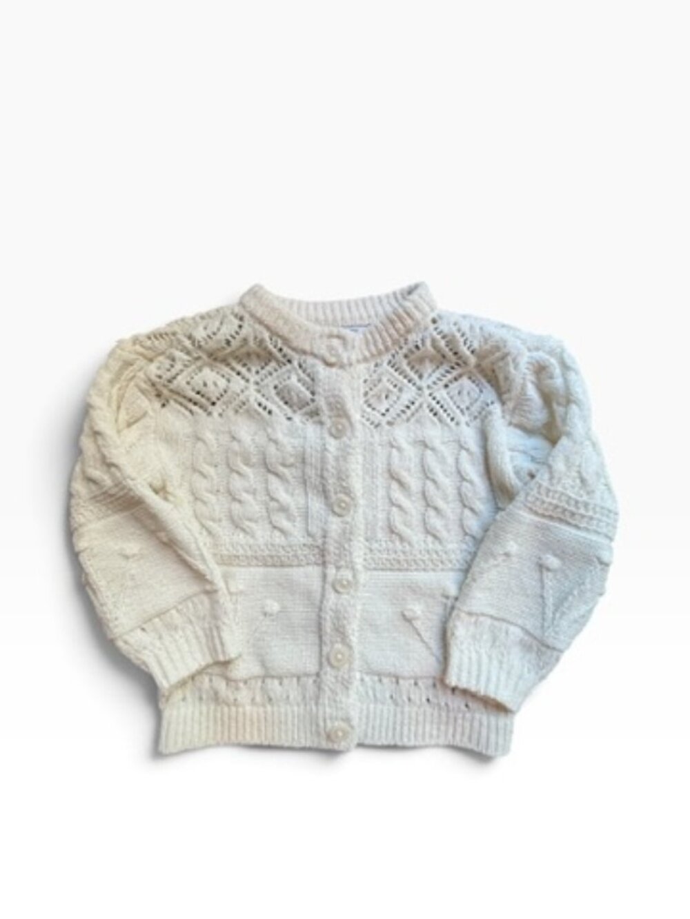 Old Navy Toddler Cable Knit Cardigan – Cream – Size 3T – Never Worn